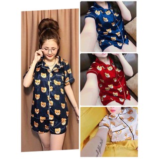 Bộ quần áo ngủ Pijama đùi đẹp của nữ có video Ảnh thật