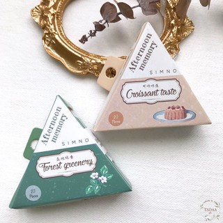 Sticker hoa và đồ ăn dễ thương hình tam giác trang trí sổ bullet journal
