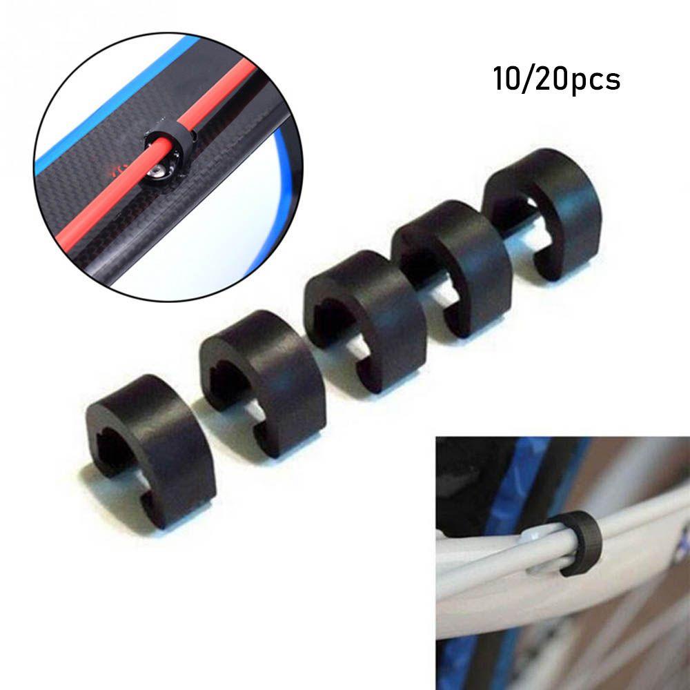 Set 10 / 20 Dây Cáp Phanh Chữ C Màu Đen Bằng Nhựa