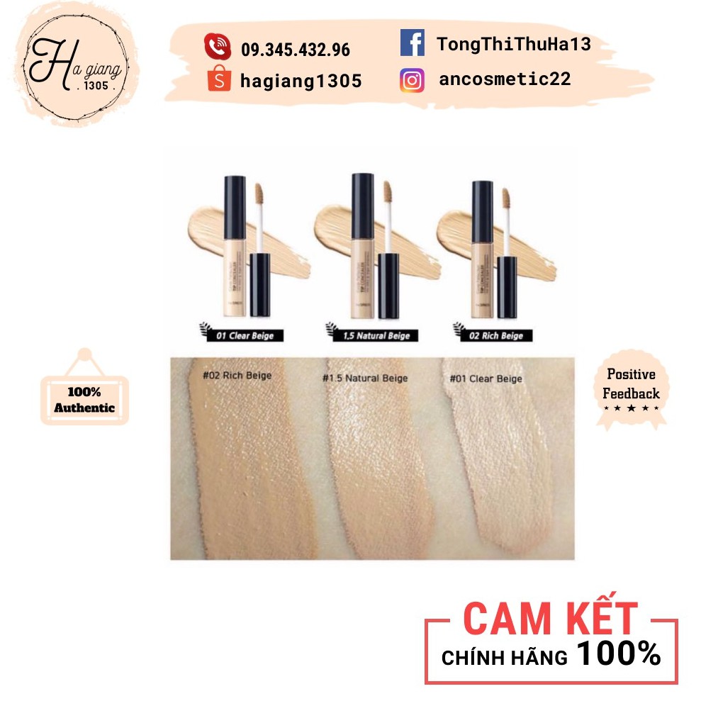 Kem che khuyết điểm The Saem Cover Perfection Tip Concealer Spf28 PA++ (6.5g) - Che khuyết điểm