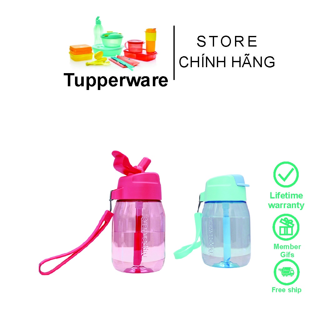 Bình Nước Mini Lohas with Straw - nhựa nguyên sinh