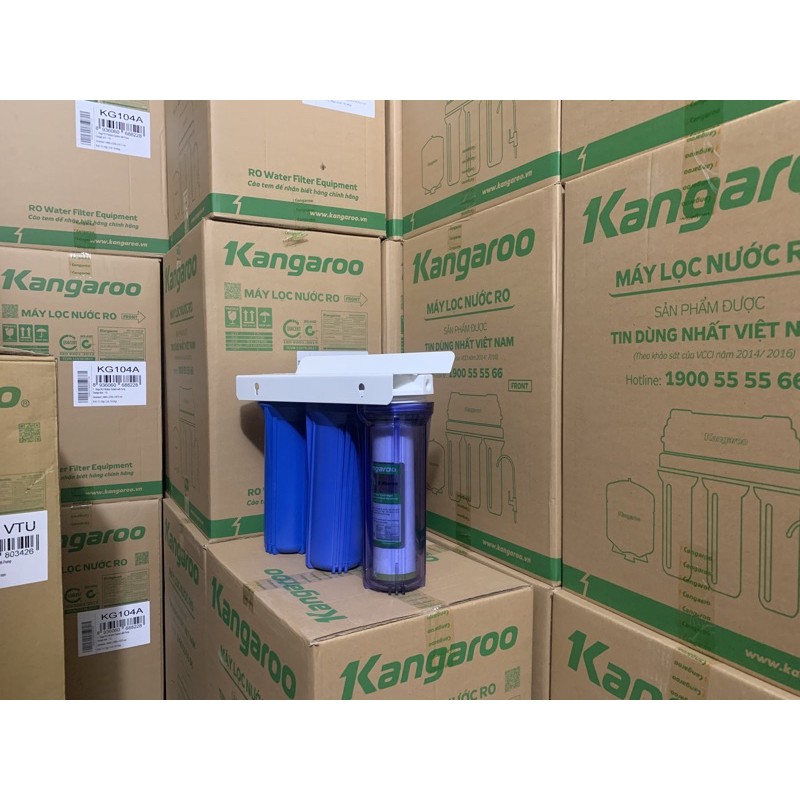 Bộ lọc chặn đầu nguồn 3 cốc máy lọc nước kangaroo bao gồm bộ lõi lọc nước 123 | BigBuy360 - bigbuy360.vn