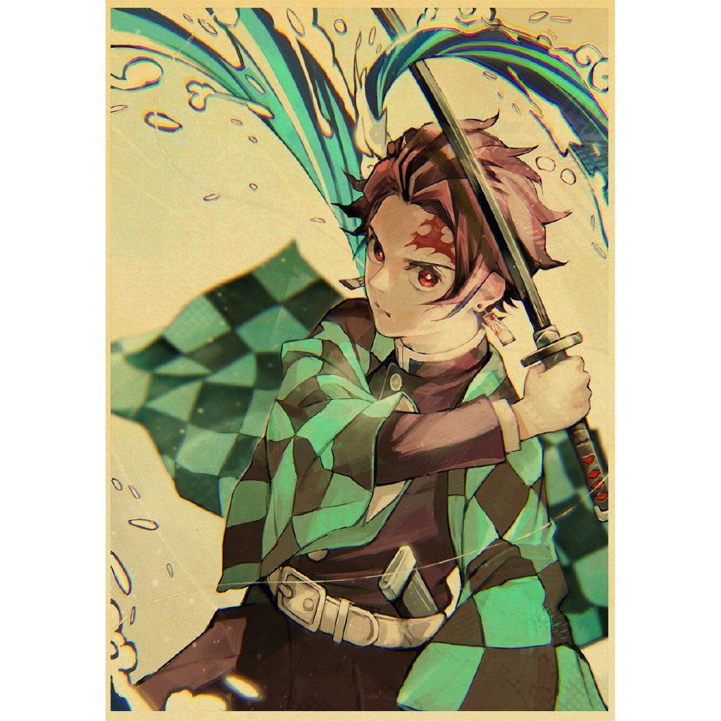 Poster Kimetsu No Yaiba Tanjirou Nezuko Áp Phích Treo Tường Trang Trí Nhà Cửa / Quán bar MS: 241