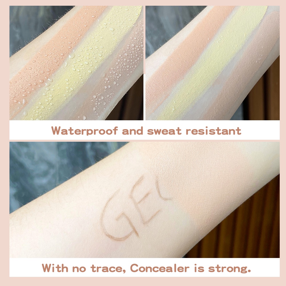 Bảng Kem Che Khuyết Điểm 3 Màu GECOMO Lâu Trôi Che Phủ Toàn Diện