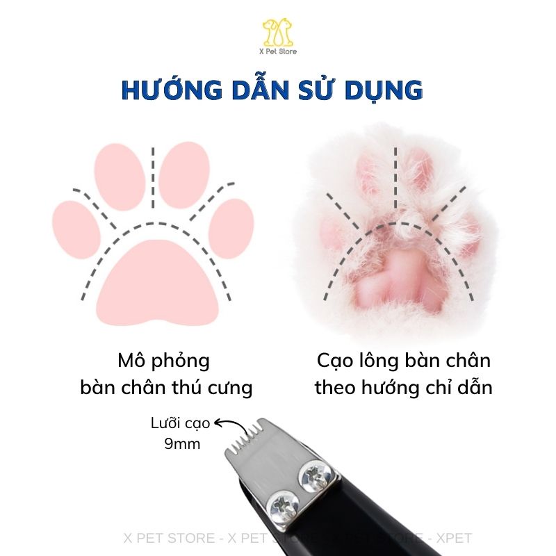 Tông Đơ Cạo Bàn Chân Chó Mèo, Hàng Loại 1, HK-275A