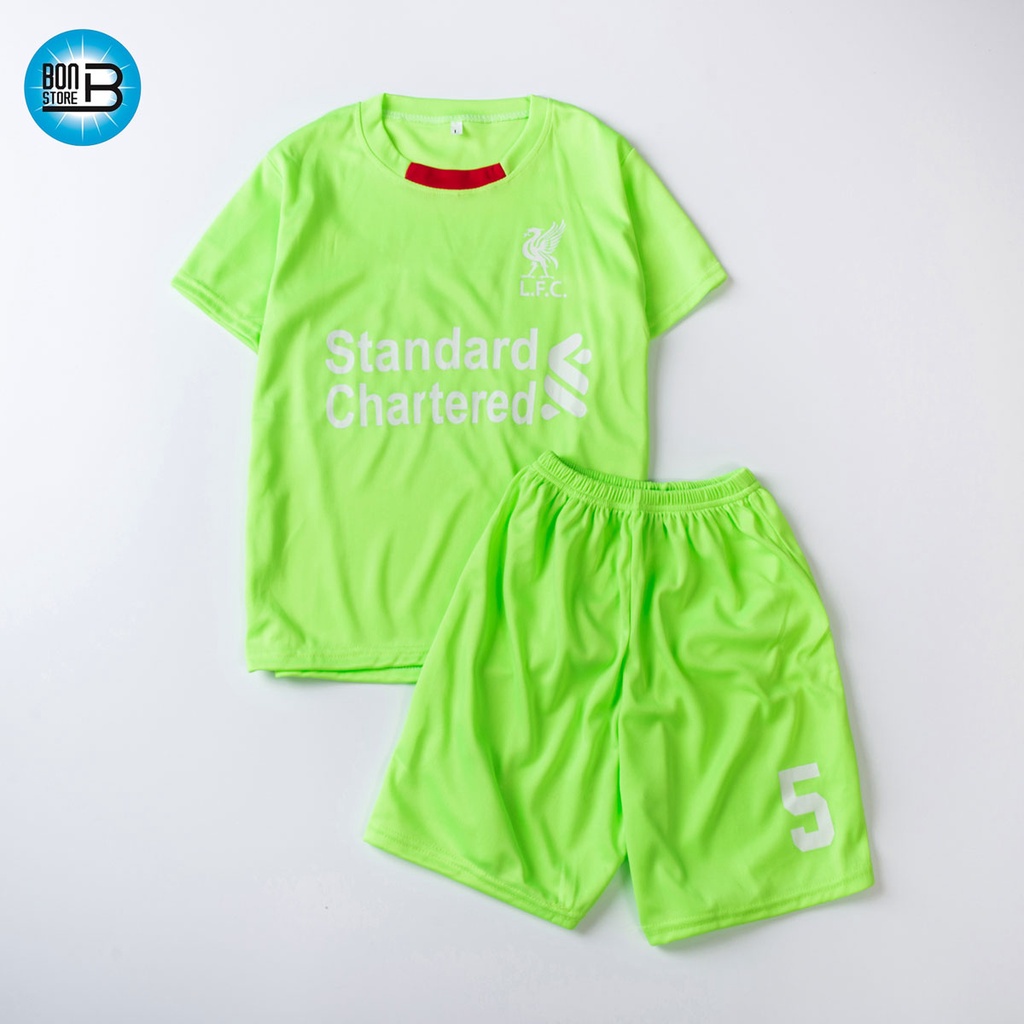 Bộ quần áo bóng đá trẻ em CLB Liverpool  cho các bé từ  2 đến 15 tuổi thun lạnh cao cấp