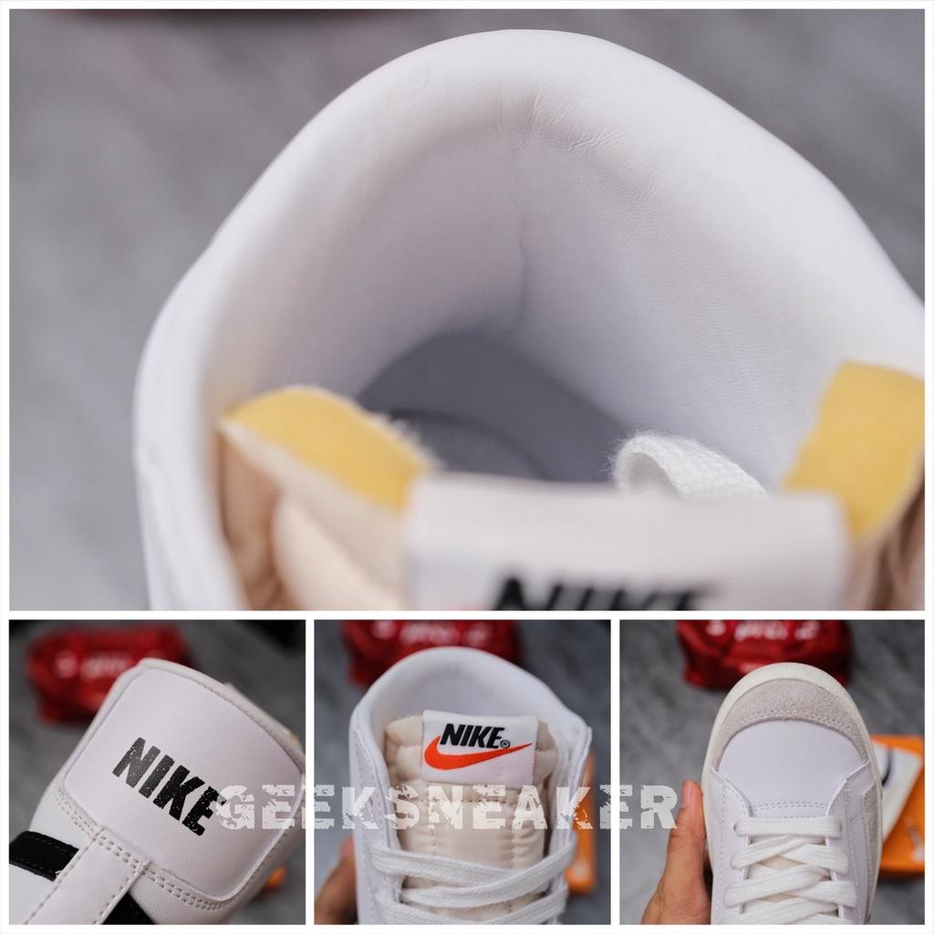 [GeekSneaker] BEST QUALITY SC -  Giày Sneaker Cổ Cao Blazer Mid 77 Vintage  White/Black