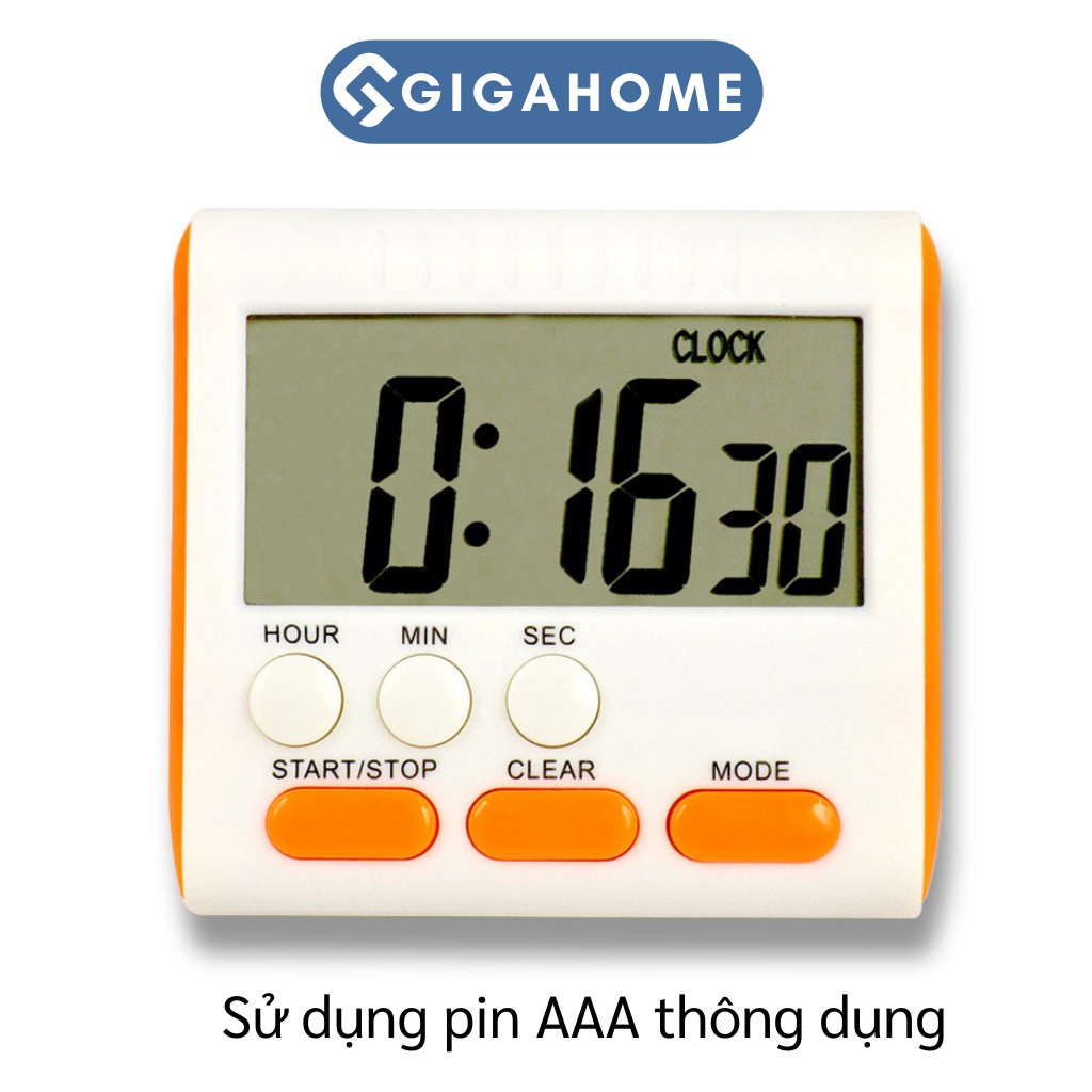 Đồng Hồ Bấm Giờ Đếm Ngược GIGAHOME Mini Hẹn Giờ Thời Gian Nấu Ăn, Làm Việc 6794