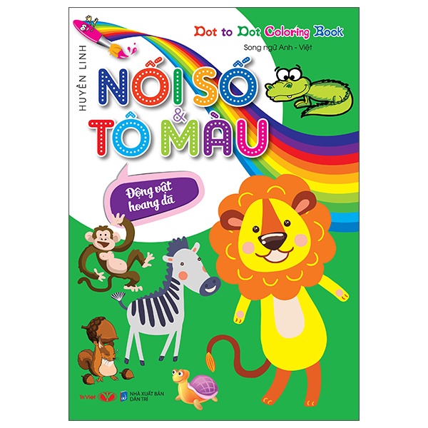 Sách Dot To Dot Coloring Book - Nối Số & Tô Màu - Động Vật Hoang Dã