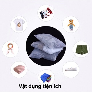 Túi zip khoá lụa mờ đựng quần áo, phụ kiện dẻo dai bền tiện dụng, túi đựng đồ khi đi du lịch không thấm nước