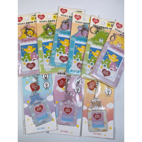 CARE BEARS PHOTO CARD KEYRING - DAISO HÀN QUỐC