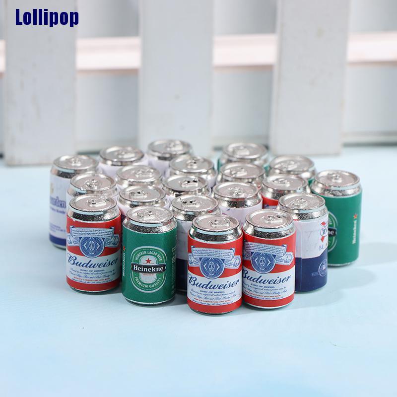 Set 4 Mô Hình Lon Nước Mini Trang Trí Nhà Búp Bê Dễ Thương