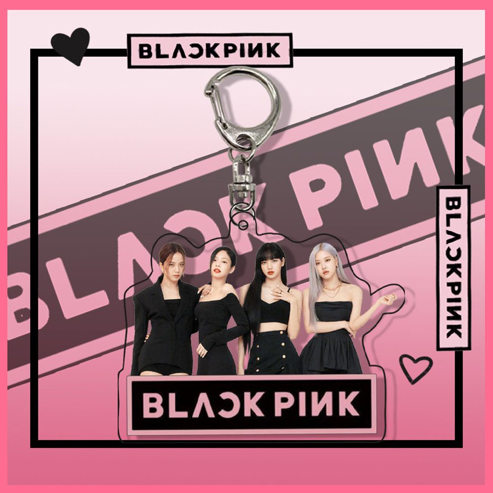 Móc Khóa Acrylic Đa Năng Họa Tiết Blackpink Hoạt Hình Phong Cách Hàn Quốc