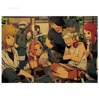 Poster Phim Hoạt Hình Naruto Bằng Giấy Kraft Trang Trí Phòng Bé