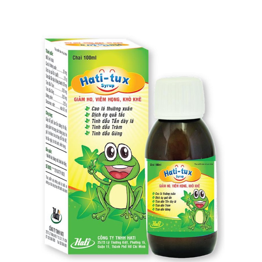 Hati-Tux Syrup Giảm Ho, Bổ Phế