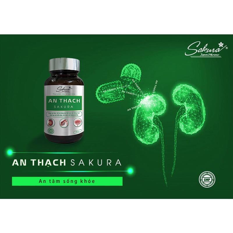 AN THẠCH SAKURA – Viên uống Lợi tiểu – Bổ thận – Bài thạch hộp 30 viên