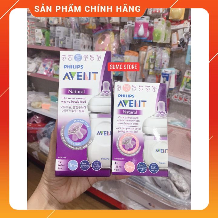 Bình sữa Philip Avent natural nhựa pp 125ml và 260ml