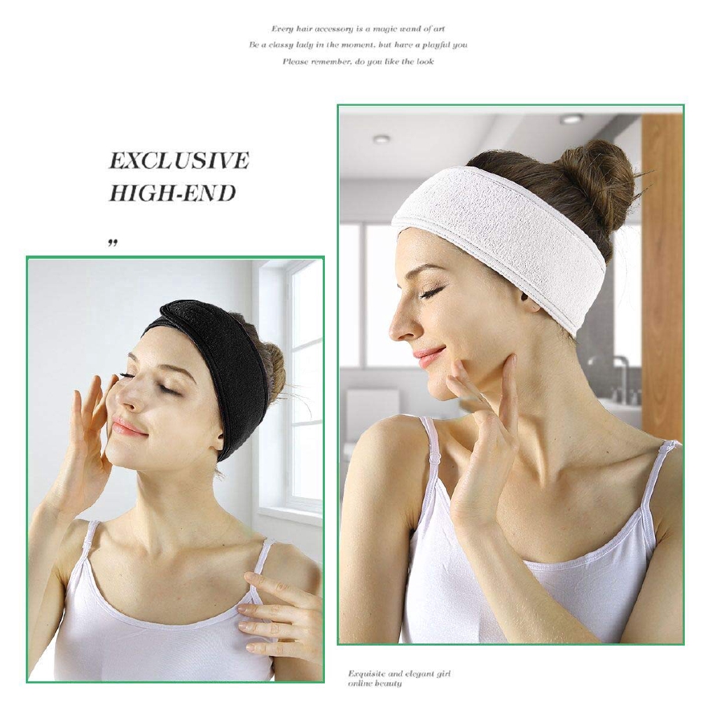 Băng đô vải mềm có mút dán hai đầu có thể điều chỉnh tiện dụng khi tắm/ thể thao cho nữ
