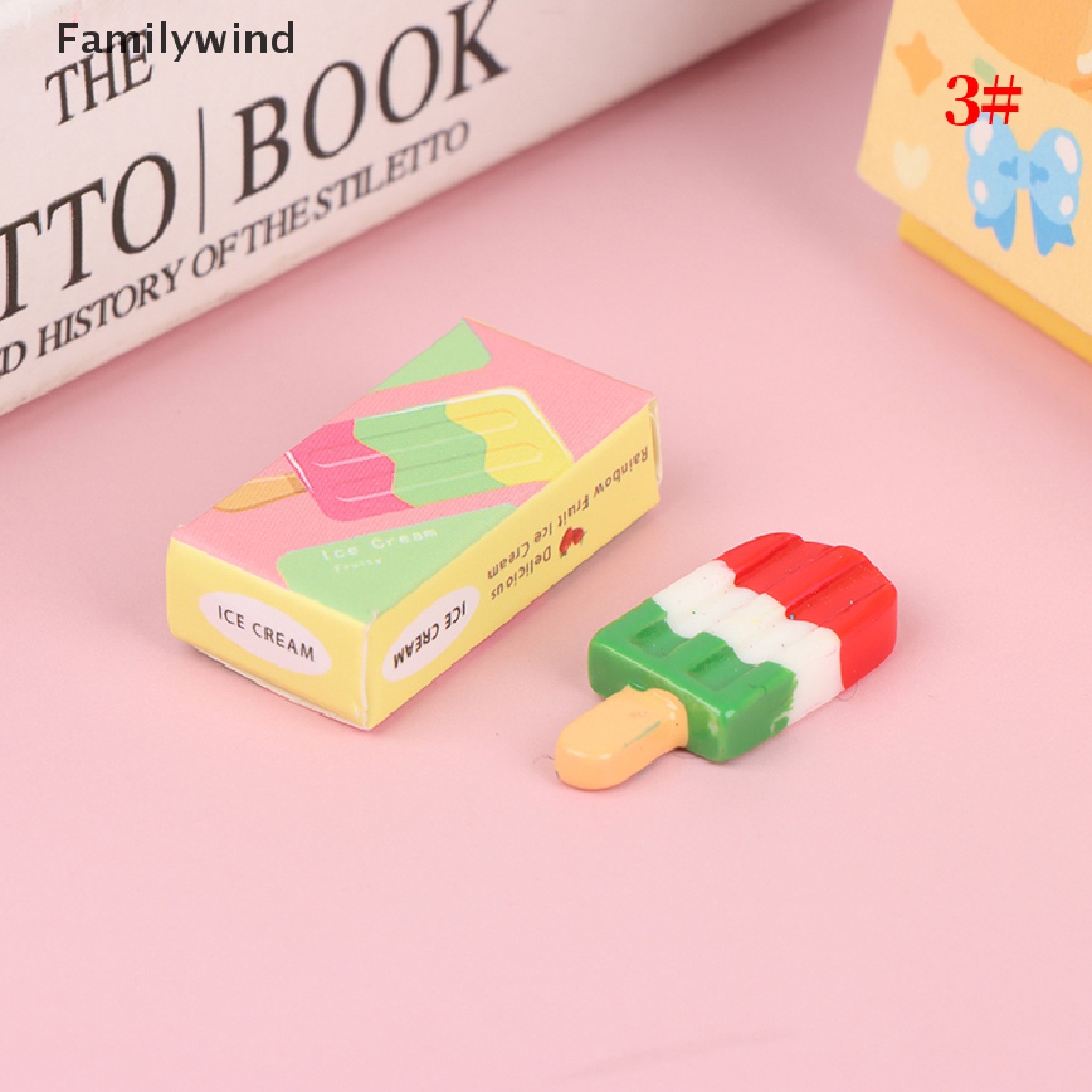 1 Set Hộp Kem / Sô Cô La / Cầu Vồng Mini Tỉ Lệ 1: 12 Trang Trí Nhà Búp Bê