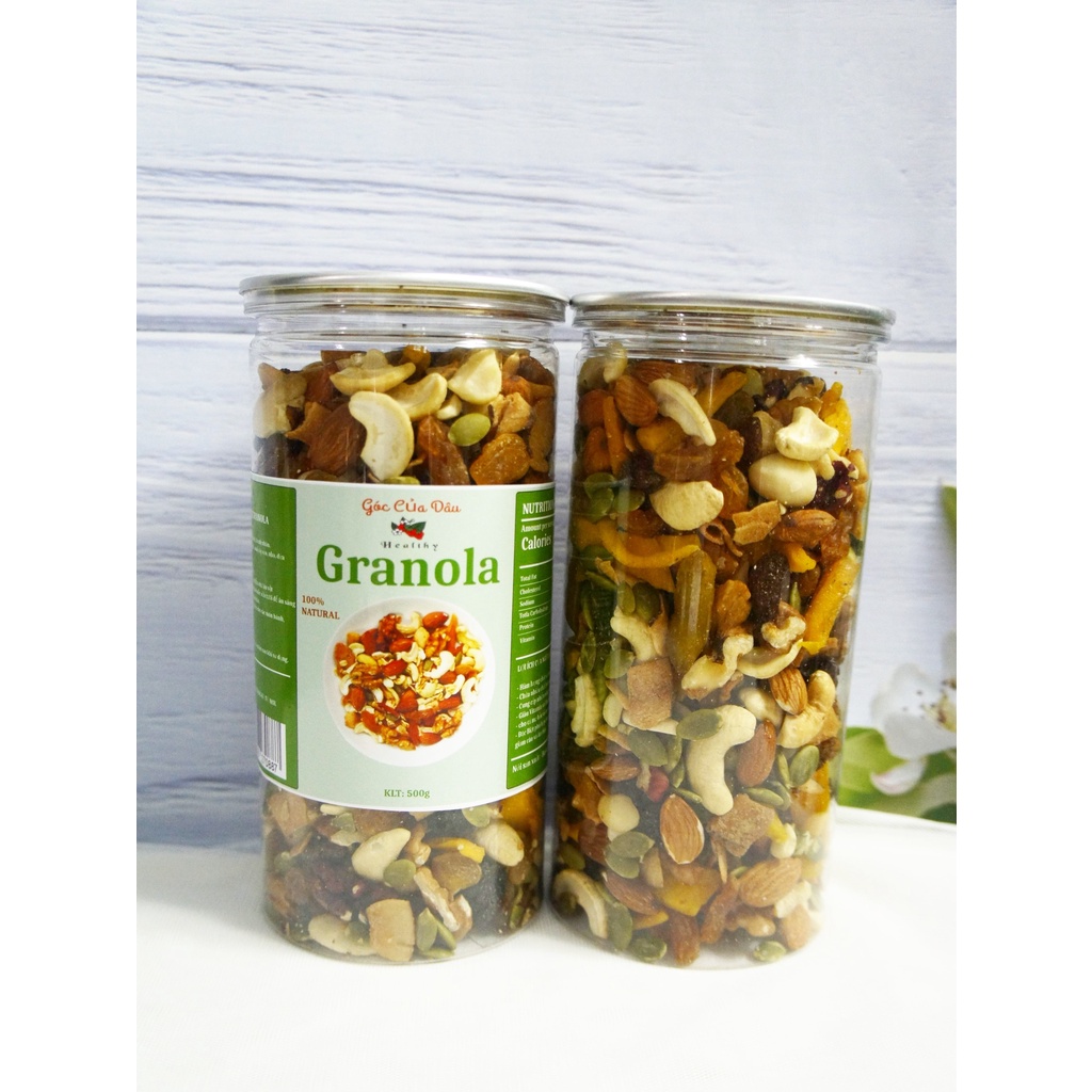 Granola Siêu Hạt Không Yến Mạch Không Đường hộp 500g