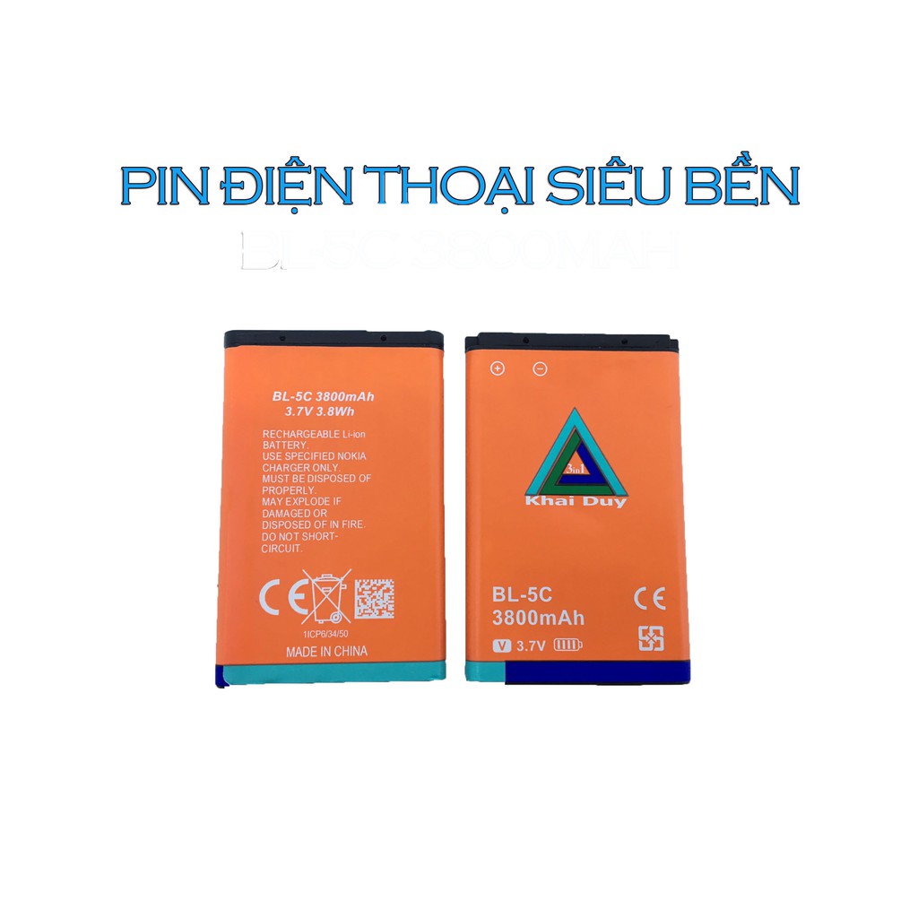 Pin BL-5C/4C Dung Lượng Cao 3800mAh Chính Hãng Khai Duy