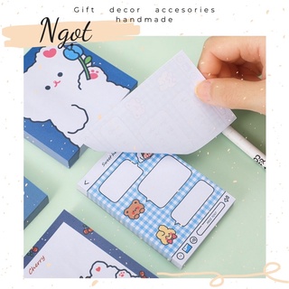 [SẴN] Tập 80 tờ giấy Note Cute Blue