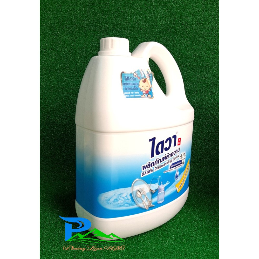 Nước rửa chén Daiwa KHÔNG MÙI Thái Lan - AN TOÀN cả cho bình sữa của bé - can 3.6L