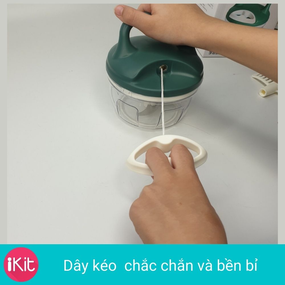 Máy xay tỏi ớt Hàn quốc Kitchen Food, Máy xay tỏi ớt bằng dây cót.