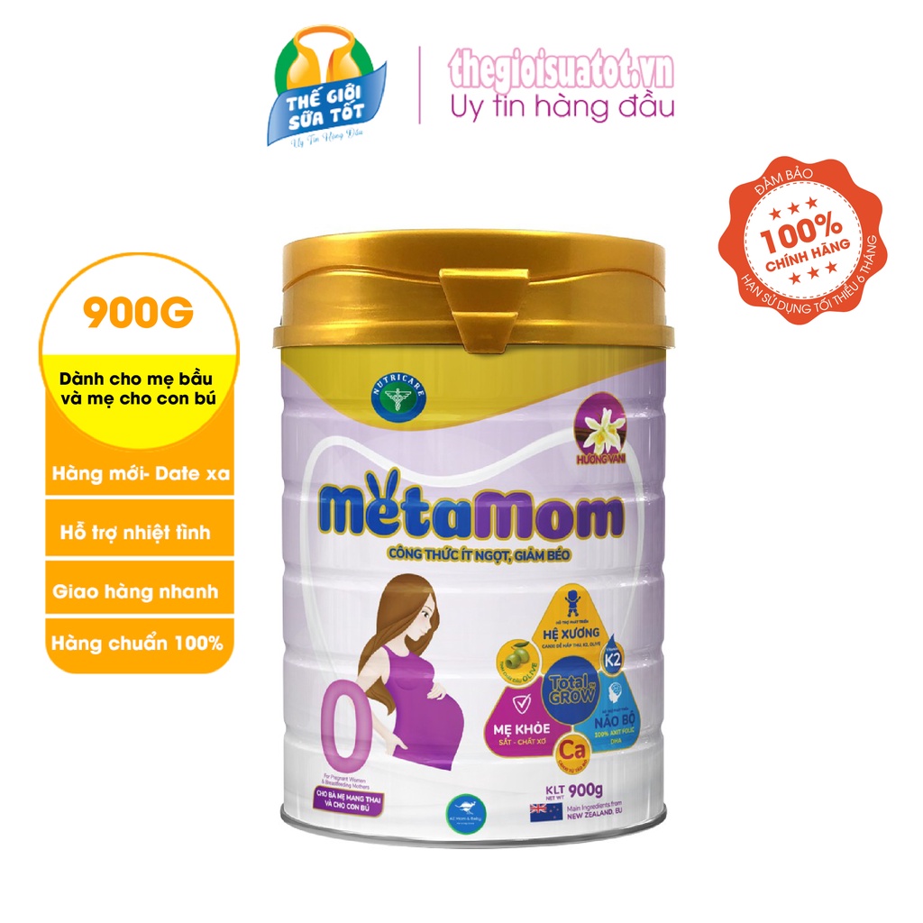 Sữa bột Nutricare MetaMom &amp; Ostelin Canxi -Dành Cho Mẹ Bầu &amp; Cho Con Bú - 900g