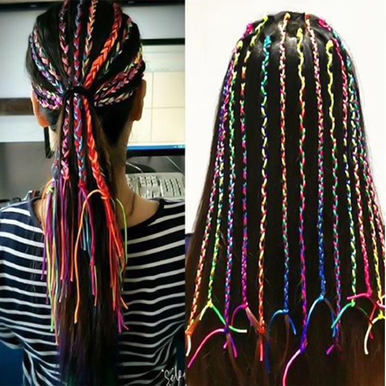 Dây Buộc Tóc Thắt Nơ Ruy Băng Màu Sắc Phong Cách Hàn Quốc Thời Trang