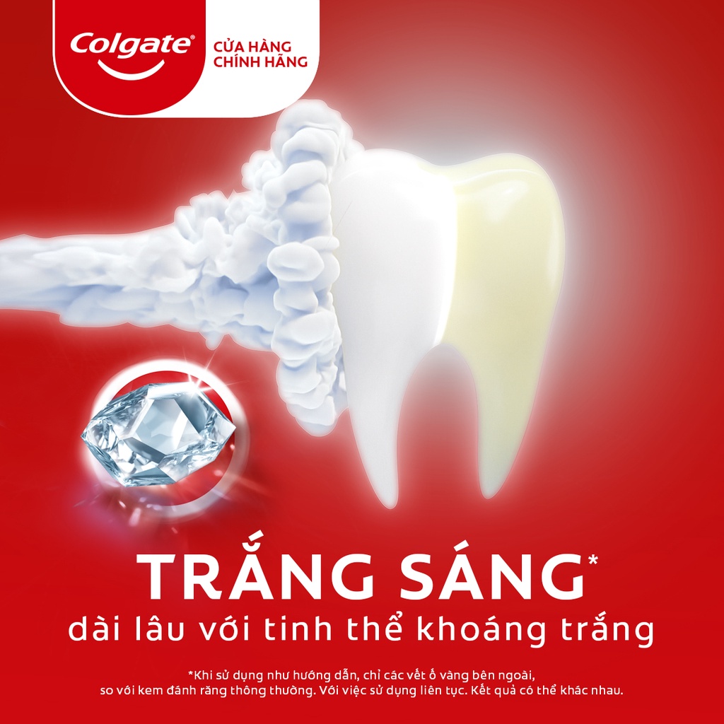 Bộ 6 Kem Đánh Răng Colgate trắng răng Optic White tinh thể khoáng trắng 100g