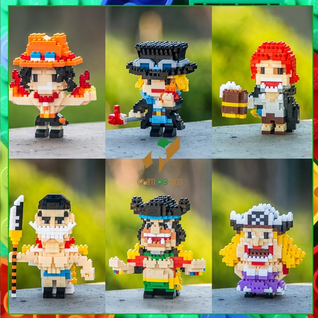 Mô hình one piece lego 3d 100 nhân vật đồ chơi lắp ráp one piece 200-400 chi tiết