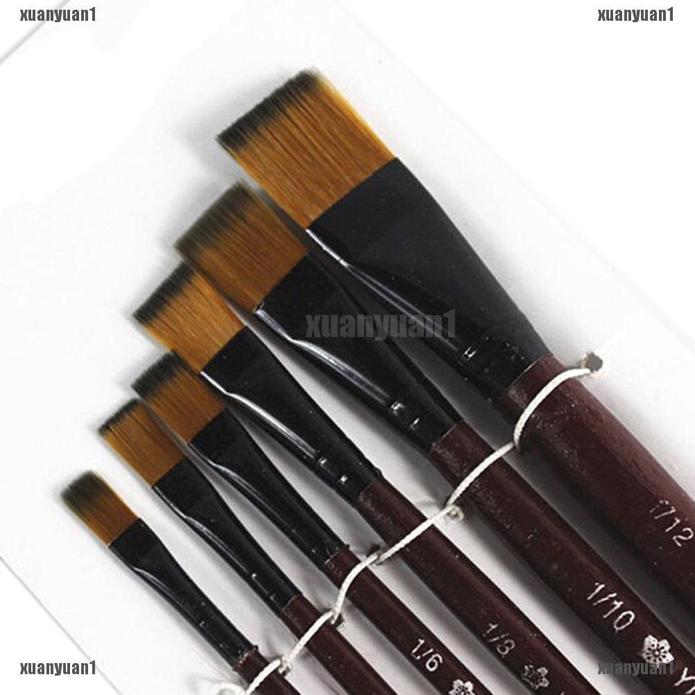 Set 6 Cọ Vẽ Tranh Sơn Dầu Chuyên Nghiệp