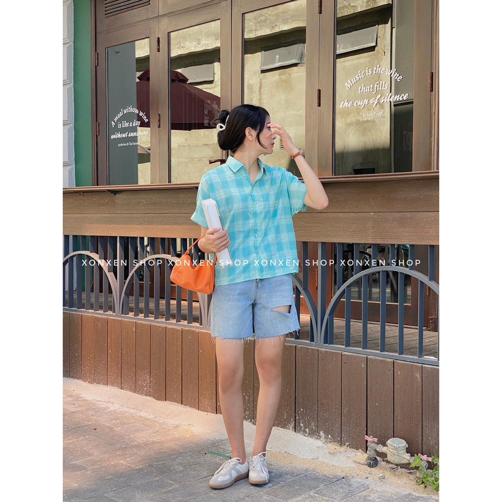 QUẦN SHORT JEAN NỮ quần jean lửng cắt lai rách đùi thời trang size S M L mã 561