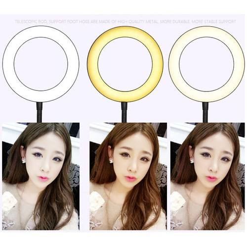 Đèn live stream để bàn size 16cm, Hợp kim chắc chắn, Giá đỡ điện thoại Livestream có đèn Led, 2 giá đỡ điện thoại  chữ T