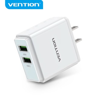 Cốc Sạc Nhanh Vention Cắm Tường 2 Cổng USB QC3.0 FCP AFC 2.4A 18W 3A Phích Cắm US