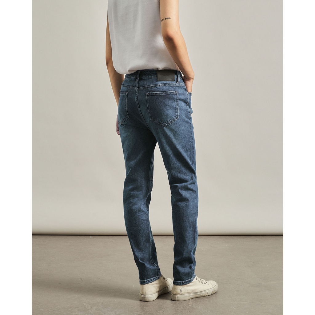 Quần jeans Slimfit nam co giãn Highway (Menswear) Leander - xanh đậm