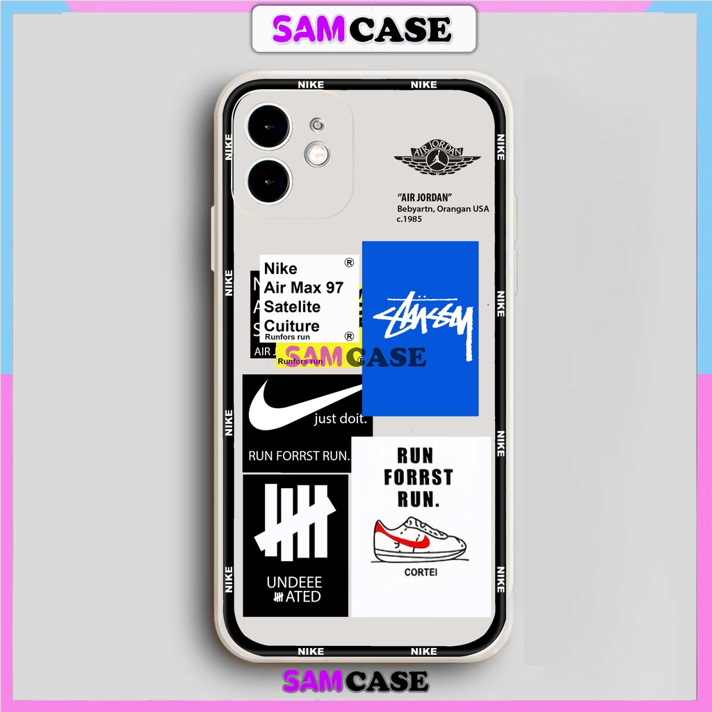 Ốp lưng iPhone Nike cạnh viền vuông silicon dẻo bảo vệ camera cho iphone 6/6s/7/8/X/XS/XR/11/12/13/14 Pro Plus Max cute