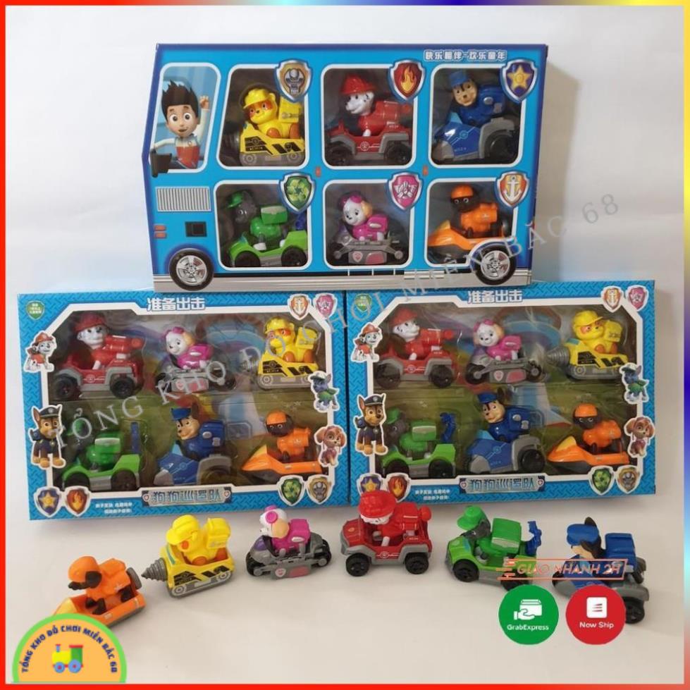 Chó cứu hộ đồ chơi Paw Patrol cho các bé mô hình 6 con có thể tháo rời chó ra khỏi xe TKMB68
