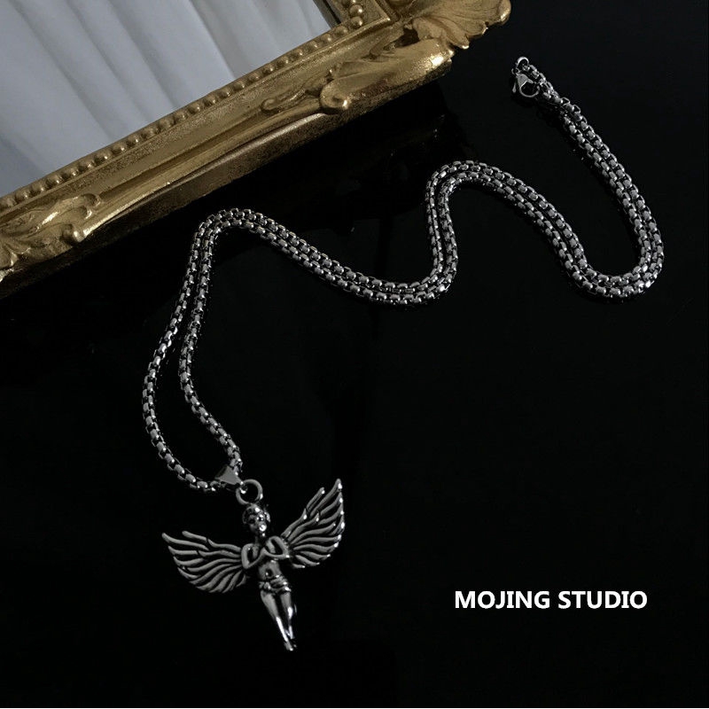 Dây chuyền mặt hình thiên thần phong cách hiphop cá tính