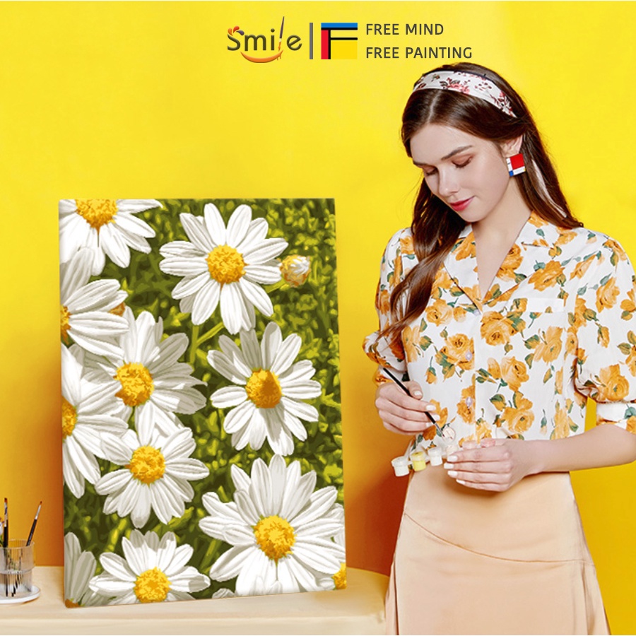 Tranh sơn dầu số hoá chính hãng FMFP tự tô chuẩn màu chất lượng cao tổng hợp mẫu sale size 40x50cm