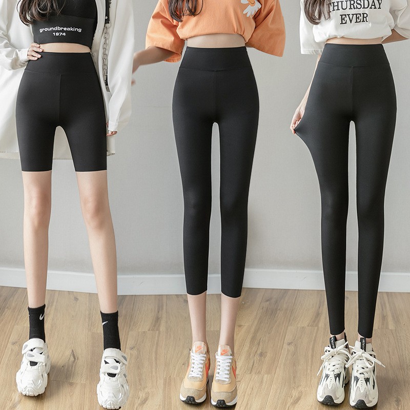 Quần Legging Lửng Dài Tập Gym Yoga Quần Đùi Nâng mông Hack dáng Cao cấp Biker thể thao Tập Zumba Aerobic Hàn Quốc