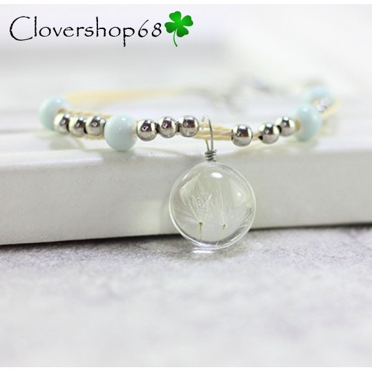 Vòng Tay Hoa Khô Ép Thuỷ Tinh Tam Sinh Tam Thế🍀 Clovershop68 🍀 | BigBuy360 - bigbuy360.vn