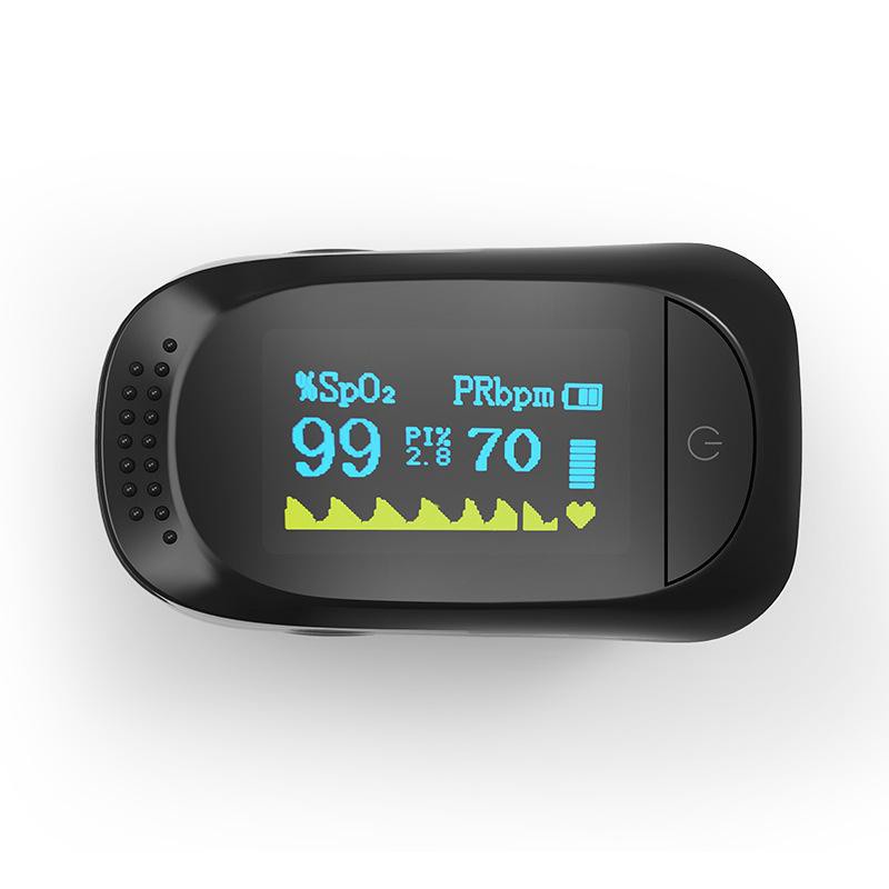 【Ready】 Nail type oximeter fingertip oximeter foreign trade blood oxygen pulse home personal care TFT screen colorlife