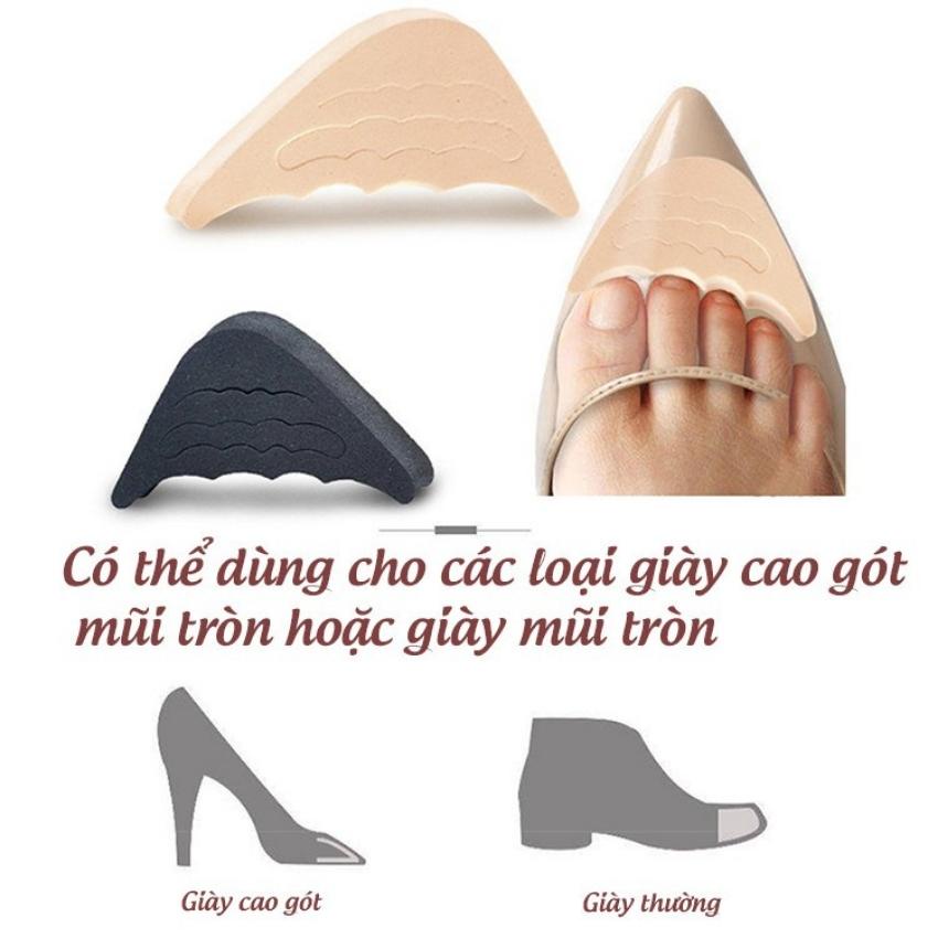 Cặp lót giày cao gót nữ đệm êm ngón chân XIMO chất liệu cao su non L008GT