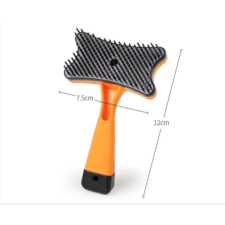 Bàn chải lông silicon mini có nút lấy lông - Chó Mèo
