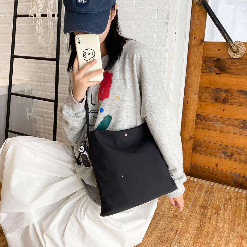 Túi Xách Canvas Mềm Mại Màu Trơn Thanh Lịch Chất Lượng Cao Cho Nữ