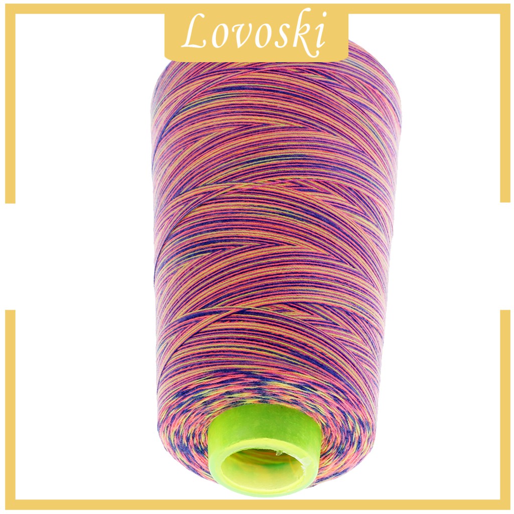 1 Cuộn Chỉ Polyester 40S / 2 Màu Sắc Cầu Vồng Dành Cho Máy May