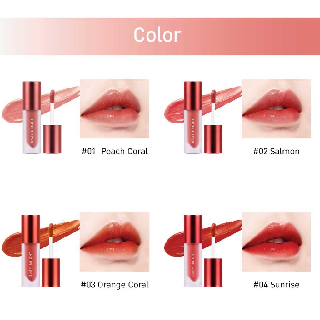 Baby Bright Lip &amp; Cheek Color Stain Essence 2.4g Son Kem Lì và Má hồng Thái Lan - Ads.cosmetics