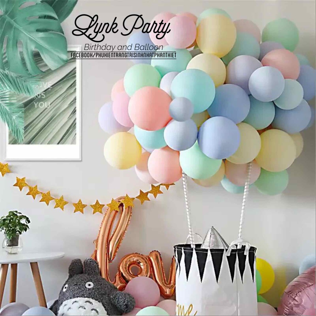 Sỉ túi 200 quả pastel 5 icnh 10-12cm dùng trang trí điểm chọn màu ở phân loại